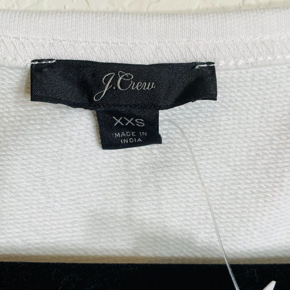 New J Crew Women's Eyelet Hem Sweatshirt White - Picture 4 of 7